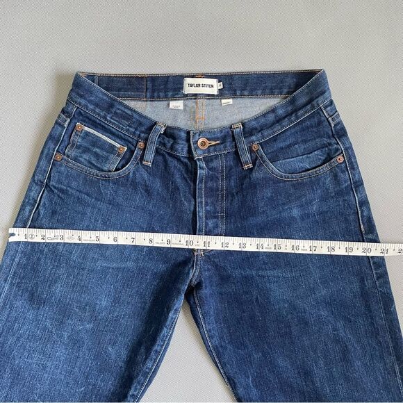 Taylor Stitch Democratic Cone Denim Indigo Dark Denim Frayed Jorts Shorts Sz 30 - Picture 9 of 13